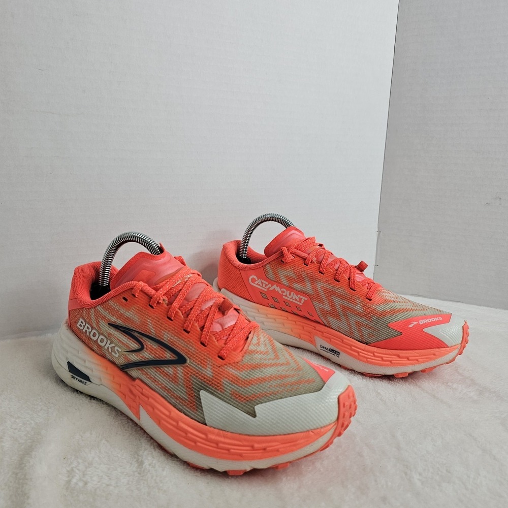 Brooks Catamount 4 Women's Size 8 B Running Shoes Flame/Legion Blue 1204301B197 - Picture 7 of 13